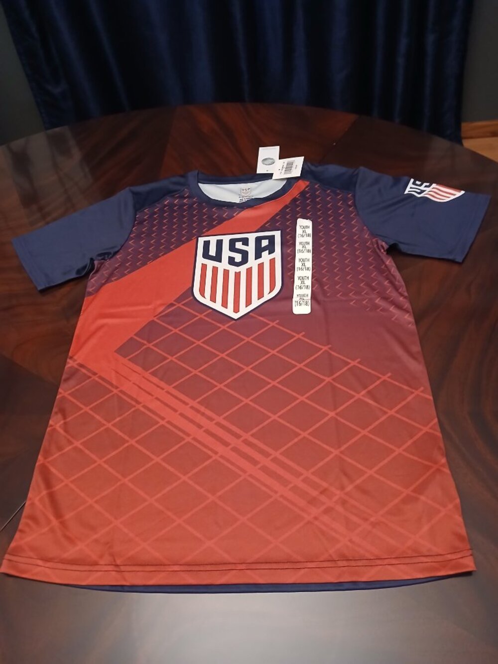 U.S. Soccer Soccer Federation Youth Red/Navy Performance Shirt